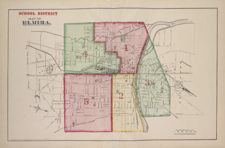 School District Map of Elmira