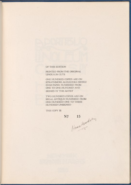 Copy No. 15 signed by the artist