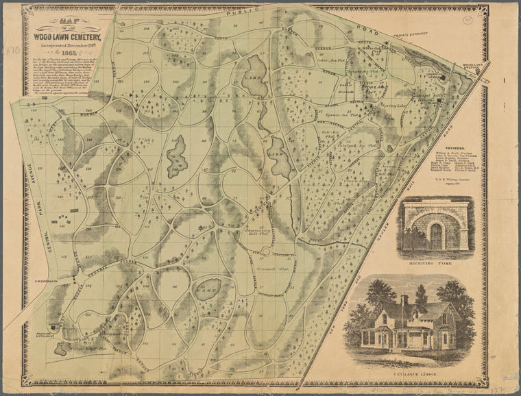Map of the Woodlawn Cemetery