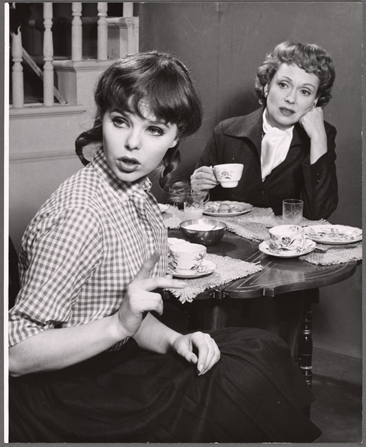 Anne Helm and Martha Scott in the stage production Cloud 7