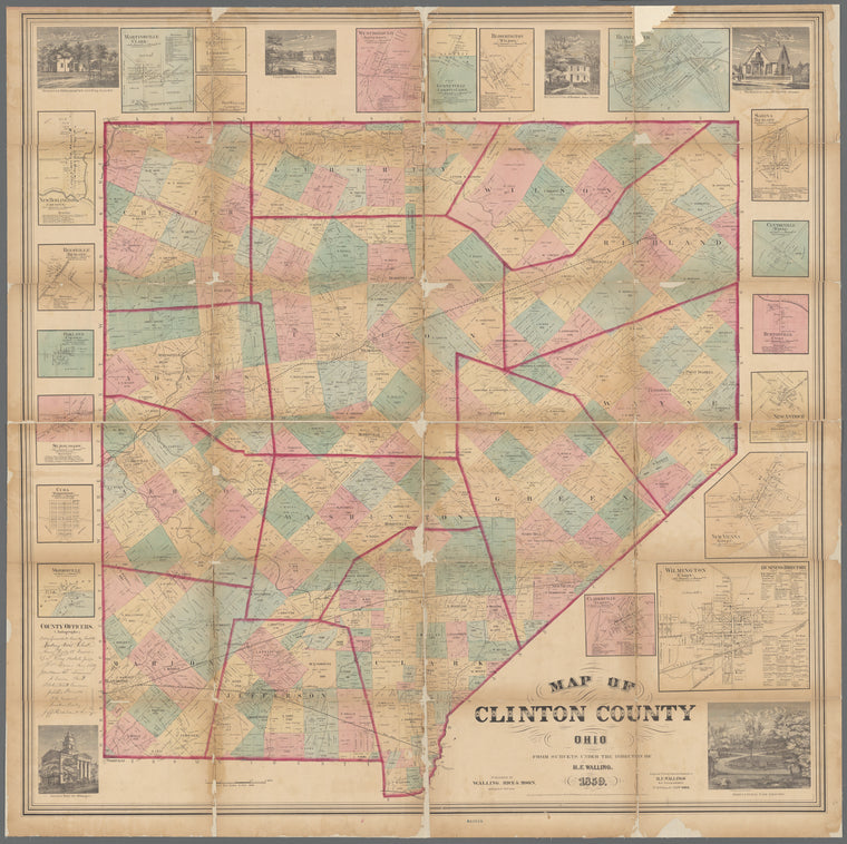 Map of Clinton County, Ohio
