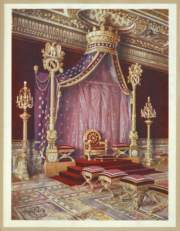The salle du trone in the Palace of Fontainebleau.