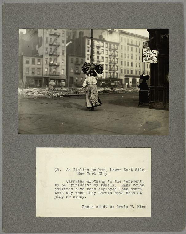 An Italian mother, Lower East Side, New York City
