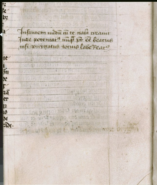 Close-up of erased ex libris