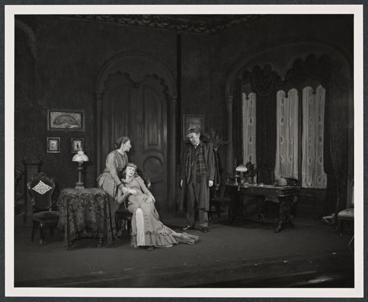 Florence Edney, Judith Evelyn and Leo G. Carroll in the stage production Angel Street