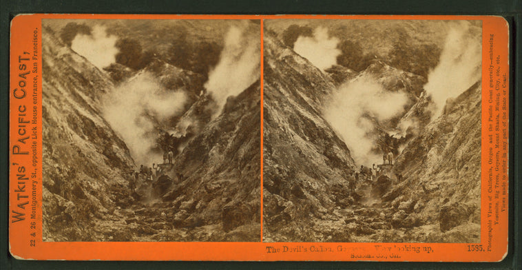 The Devil's Cañon, Geysers. View looking up, Sonoma County, Cal.