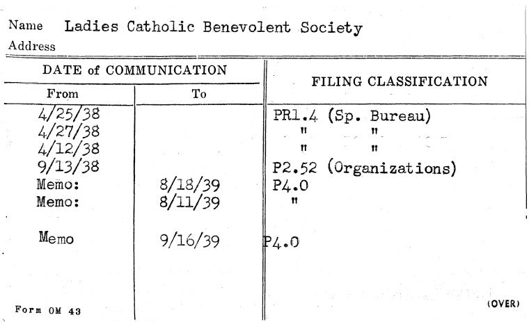 Ladies Catholic Benevolent Society