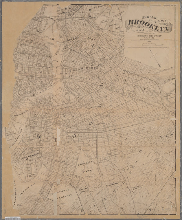 New map of Brooklyn and vicinity: published for the Brooklyn City directory