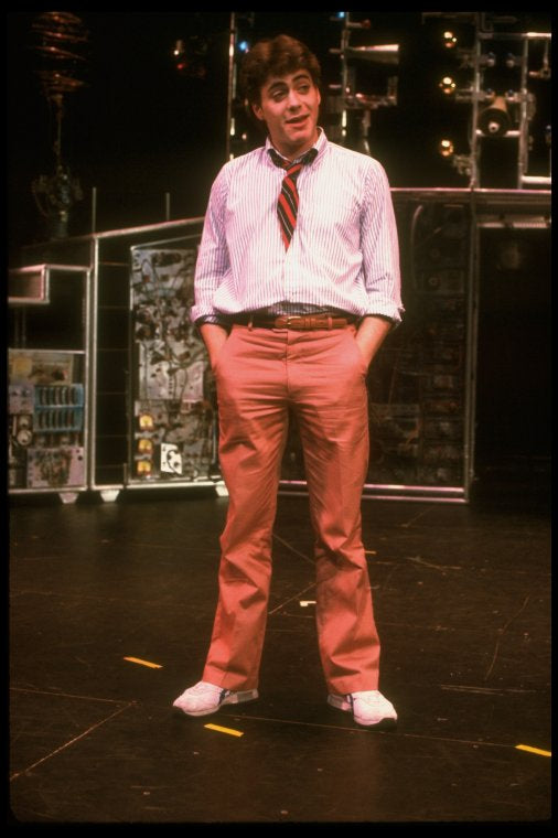 Actor Robert Downey, Jr. in a scene fr. the Off-Broadway musical "American Passion." (New York)