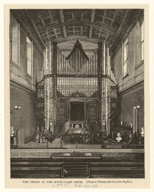The organ in the music-class room.