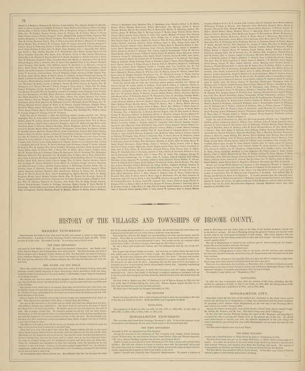 History of Broome County, New York [cont.]; History of the villages and townships of Broone County.[24]