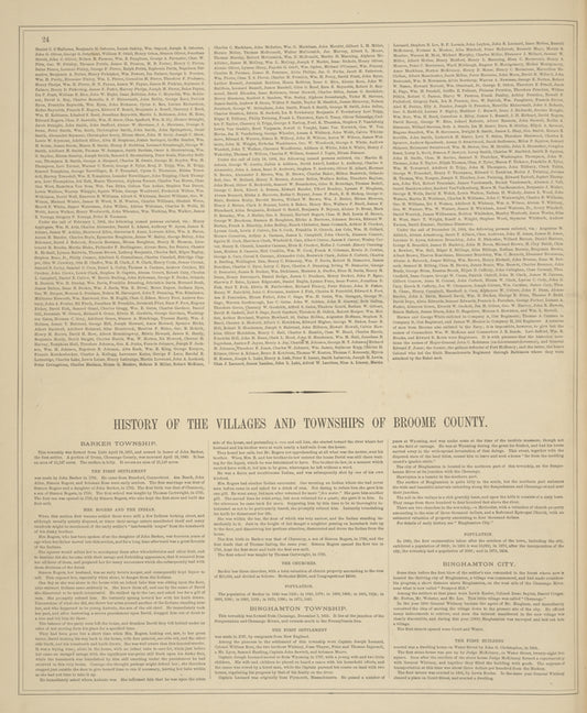 History of Broome County, New York [cont.]; History of the villages and townships of Broone County.[24]