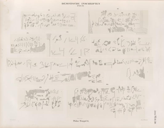Demotische Inschriften No. 121-129.  Philae. Tempel K.