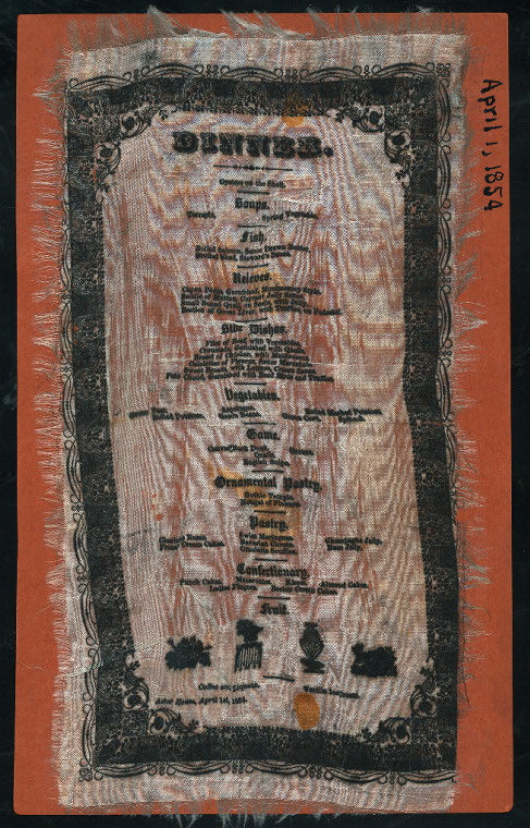 DINNER [held by] ASTOR HOUSE [at] "[NEW YORK, NY]" (HOTEL)