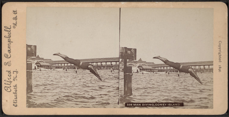 Man diving, Coney Island.