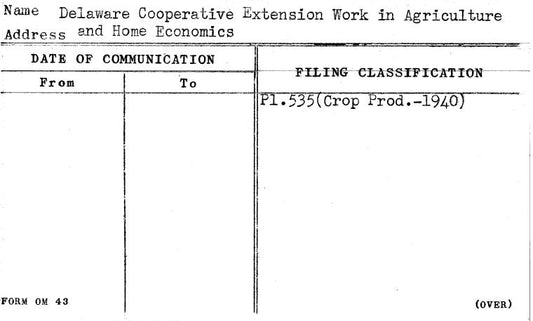 Delaware Cooperative Extension Work in Agriculture and Home Economics