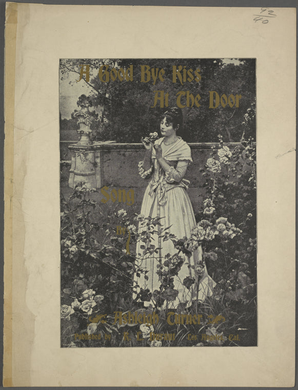 A good-by kiss at the door