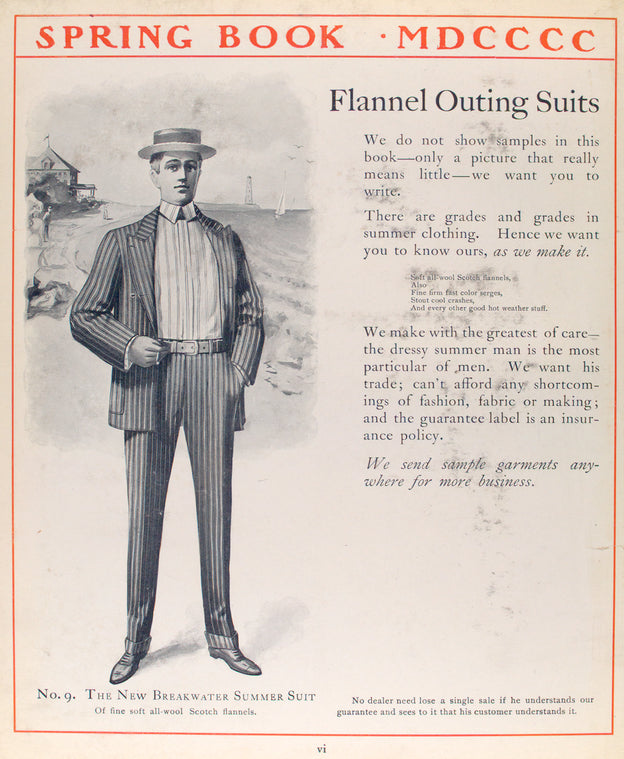 Flannel outing suits; No. 9. The new Breakwater summer suit.