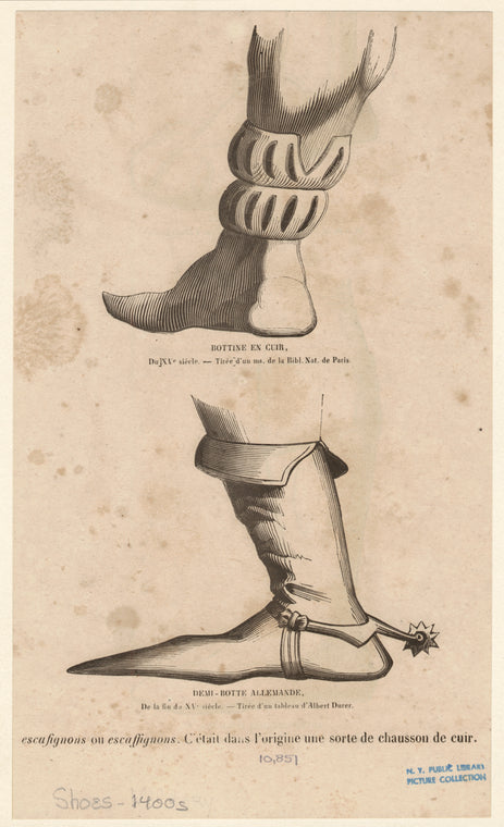Bottine en cuir ; Demi-botte allemande