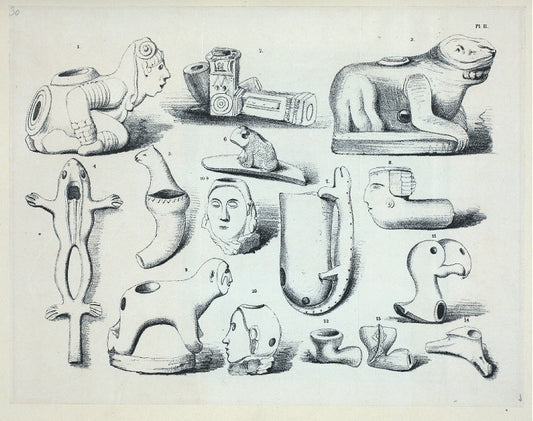 Illustration of various pipe bowl designs