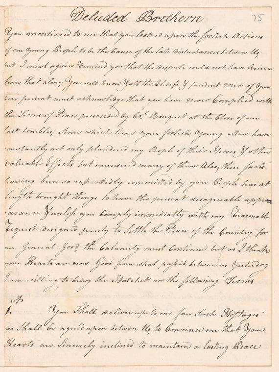 Lord Dunmore's talk to the Indians at the Camp Charlotte within five miles of the Shawanese towns