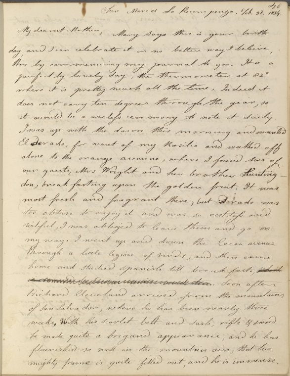 My dearest Mother, Mary says this... Feb. 28, 1834.
Letter copied by EPP.