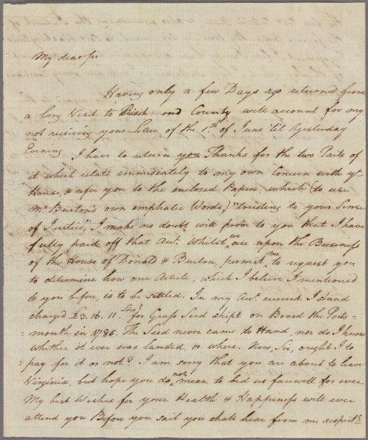 Letter to Alexander Donald