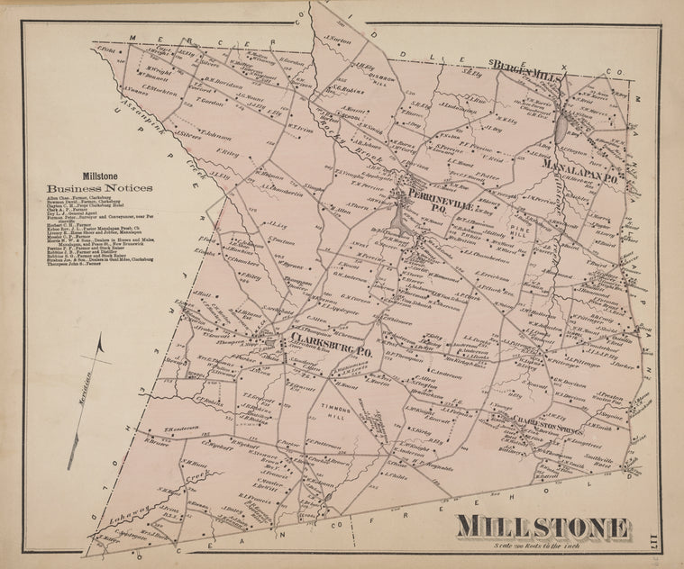 Millstone [Township]; Millstone Business Notices.