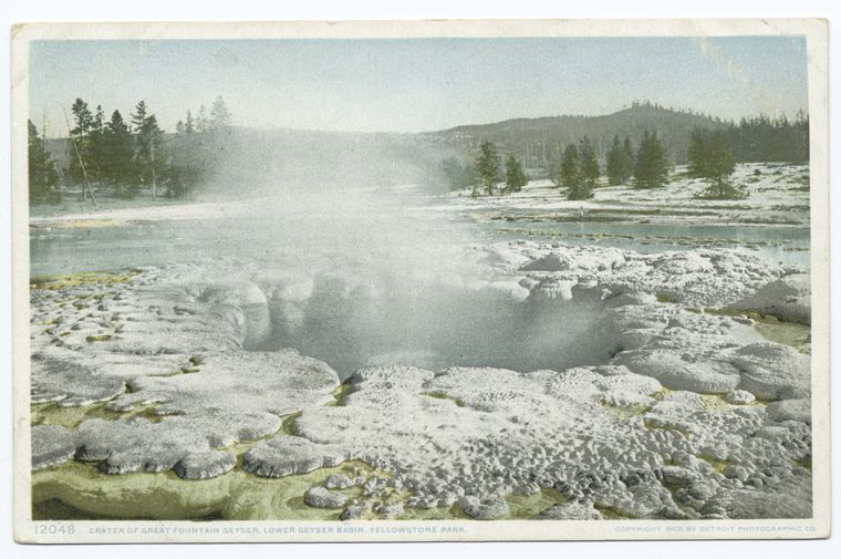 Crater of Great Fountain Geyser, Yellowstone Ntl. Park, Wyo.