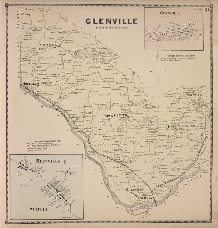 Glenville [Township]; Glenville [Village]; Glenville Business Directory.; Scotia Business Directory.; Reesville, Scotia