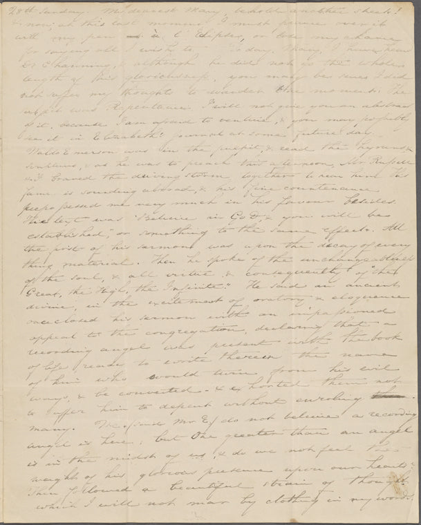 [Foote], Mary Wilder White, ALS to. [1828?].