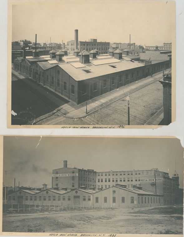 Hecla Iron Works, Brooklyn, N.Y., 1896; Hecla Iron Works, Brooklyn, N.Y., 1885.