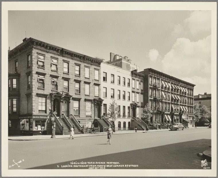 1646-1650 York Avenue - East 87th Street (looking southeast)