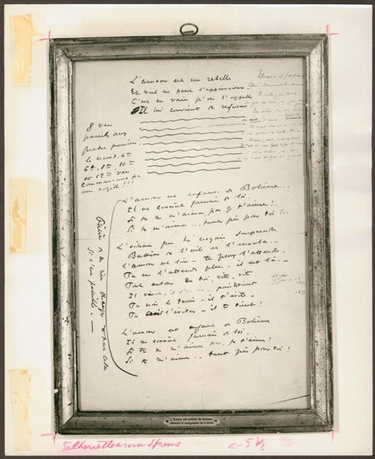 Bizet, Georges, 1838-1875. [Carmen. Libretto (sketches)]