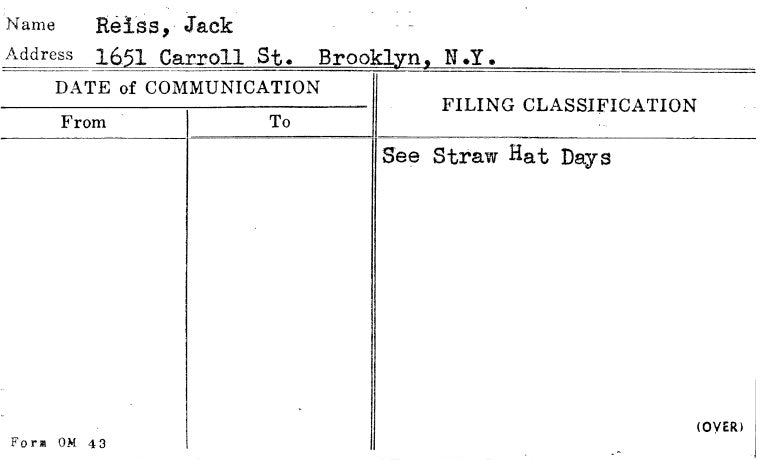 Reiss, Jack