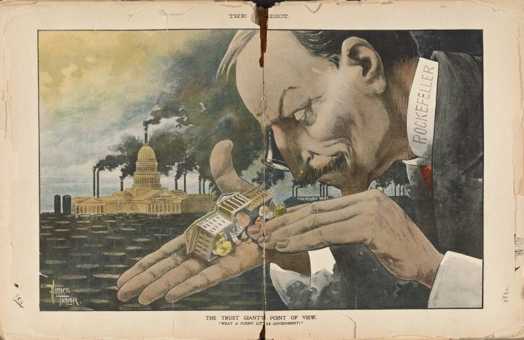 The Trust Giant's Point of View. "What a funny little government."