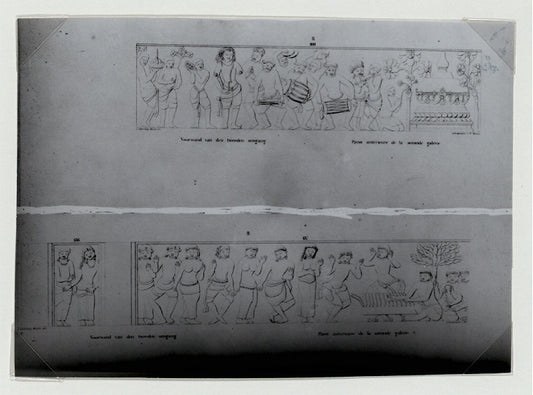 Borobudur - Dance sculptures: (drawings of Borobudur reliefs)