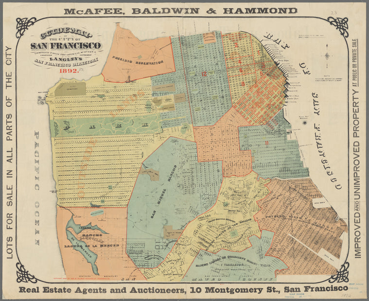 Guidemap of the city of San Francisco : compiled from the official surveys & engraved expressly for Langley's San Francisco directory