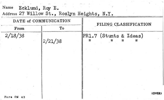 Ecklund, Roy E.
