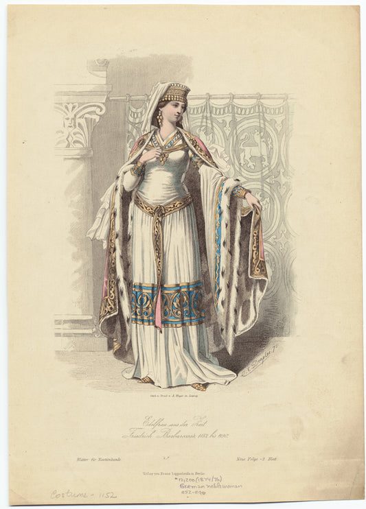 Edelfrau aus der Zeit Friedrich Barbarossa's 1152 bis 1190