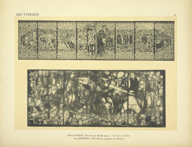 Le jour et la nuit, au pavillon des Pays-Bas (A. D.); [Roland Holst, exécution de W. Bogtmann] [and] Saint-Martin partageant son manteau, Galerie Néerlandaise au Grand-Palais (A. D.); [Joep Nicolas, executé par Nicolas père et fils]