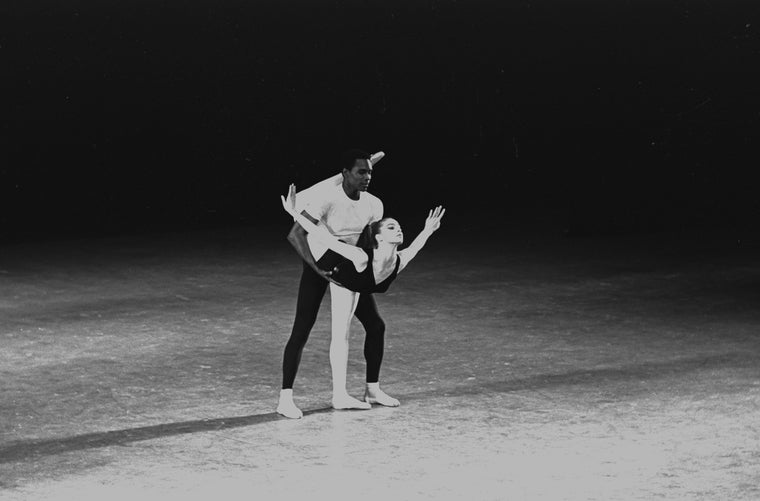 New York City Ballet production of "Agon" with Arthur Mitchell and Suzanne Farrell, choreography by George Balanchine (New York)