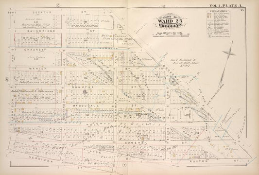 Map bound by Decatur St., Broadway, Ruxton St., Rockaway Ave., Herkimer St., Saratoga Ave.; Including Bainbridge St., Chauncey St., Marion St., Sumpter St., Mc Dougall St., Hull St., Somers St., Fulton St., Hopkinson Ave., Stone Ave.
