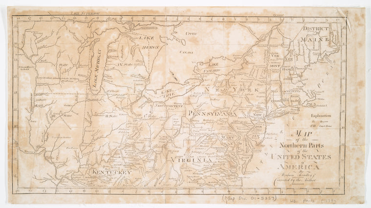 Map of the northern parts of the United States of America