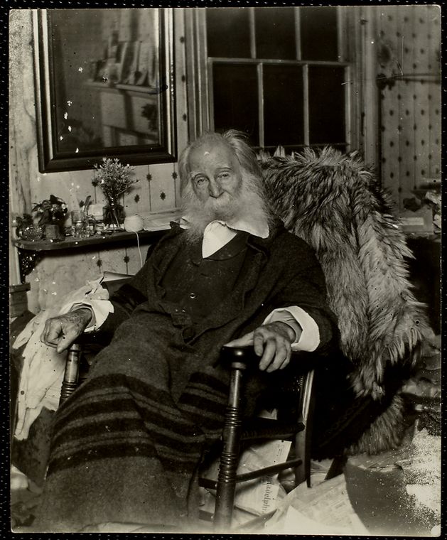 Photograph of Walt Whitman, 1891, taken by Dr. William Reeder