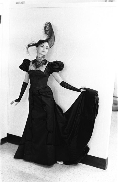 New York City Ballet costume fitting for "Vienna Waltzes" with Kay Mazzo, choreography by George Balanchine (New York)