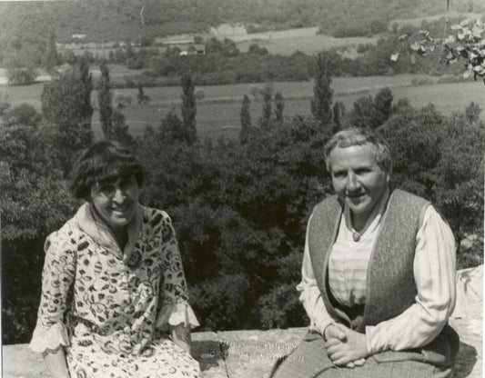 Alice B. Toklas and Gertrude Stein on the Terrace at Bilignin