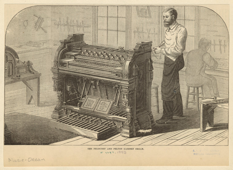 The Peloubet and Pelton cabinet organ.