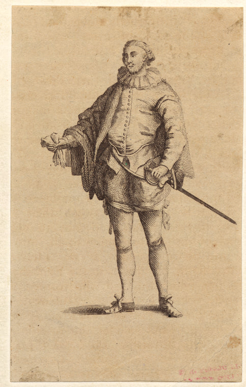Man with cloak and sword
