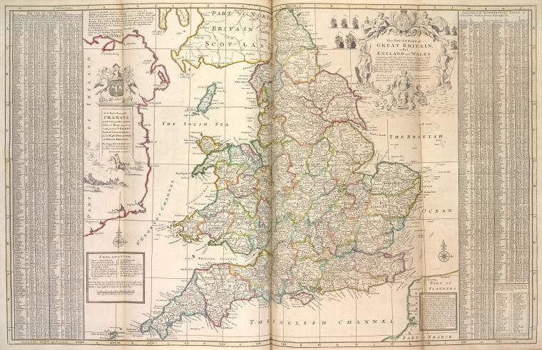 The south part of Great Britain, called England and Wales.
